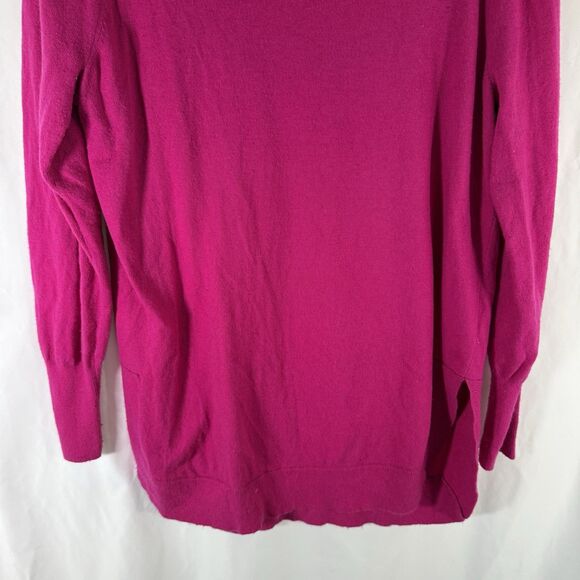 J. Crew Sweater Women's Large Pink Merino Wool Blend Long Sleeve Pullover - Picture 3 of 16